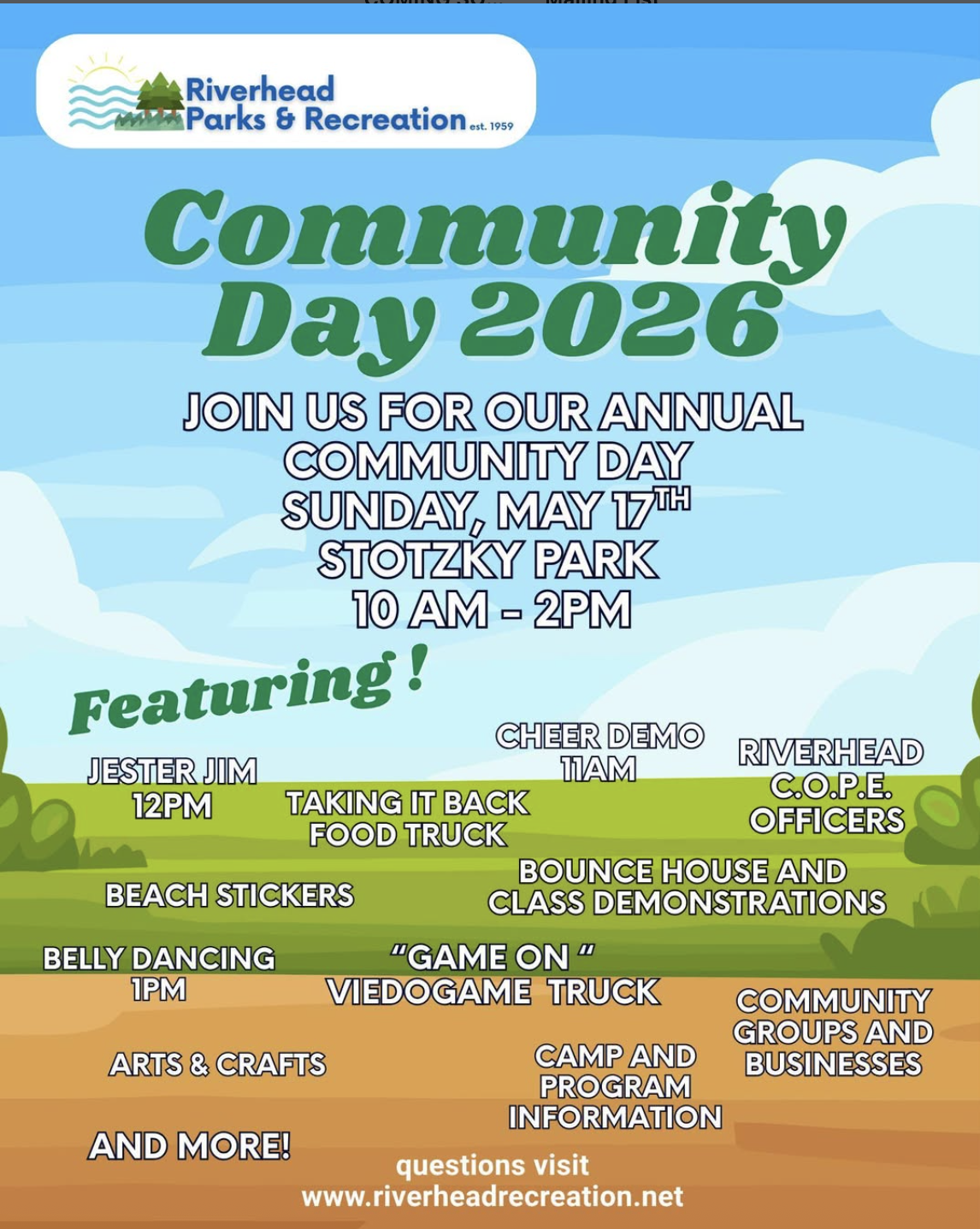 Riverhead Parks & Rec. 2026 Community Day — Petite North Fork